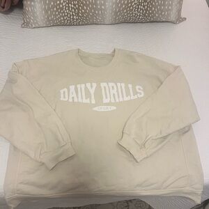 Daily Drills Cream Crewneck Sweatshirt